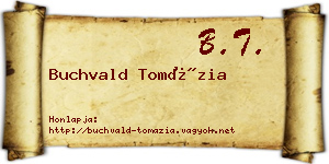 Buchvald Tomázia névjegykártya